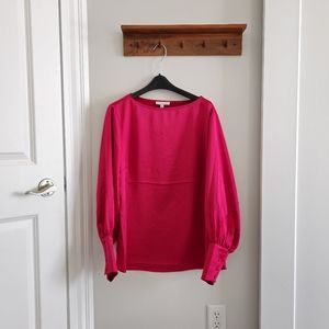 [Maison d'Amélie] Hot Pink Satin Top